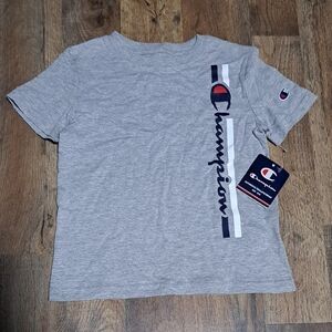 Champion Boys' Gray Logo Short Sleeve T-Shirt Size 6